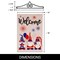 G128 Combo Pack Garden Flag Hanger 14IN & Garden Flag Welcome 3 Gnomes Celebrating July 4th 12x18IN Printed Double Sided Burlap Fabric